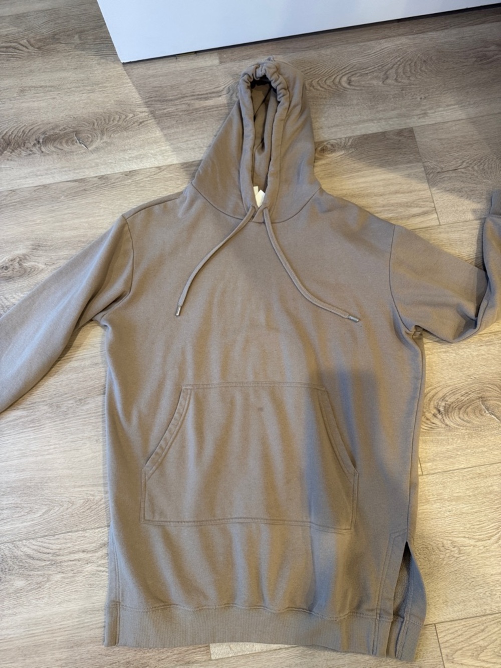 H&M women Taupe Hoodie Sweatshirt